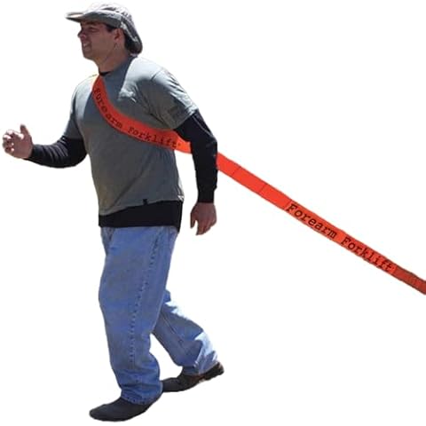 Forearm Forklift Premium Hunting Gear Deer Dragger Value Pack, Easy to Use, High Visibility Blaze Orange, Lift, Drag, or Pull up to 800 lbs., Sash, Drag Strap and Carabiner for Shoulder Drag Cover