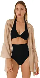 Saída de Praia estilo Kimono Tecido Leve de Fácil Absorção