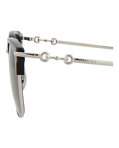 Gucci Square/Rectangle Sunglasses Black Silver Brown Luxury Eyewear Made In Italy Acetate Frame Designer Fashion for Everyday Luxury4