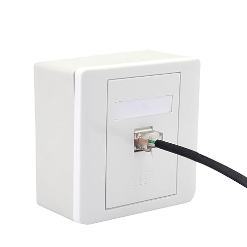 Image of Combo Set - RJ45 CAT6 LAN I /O Network Keystone Jack + Gang Box + Face Plate - 1 Set