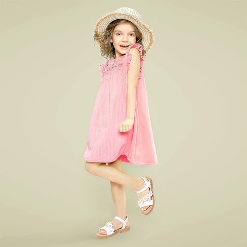 Image of PANDANINJIA Girls Sandals Open Toe Summer Flats Dress Shoes