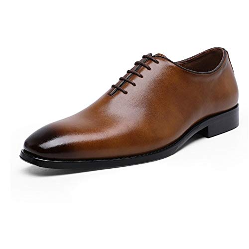 Liyuzhu Classique Oxford for Les Hommes Chaussures de Mariage Formel lacées en Cuir Microfibre Point Bruni Style Semelle en Caoutchouc Vegan Chaussures Bout Pointu Cover
