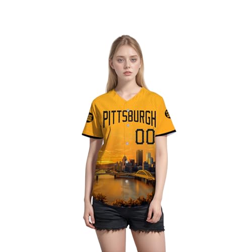 Camiseta de béisbol personalizada para hombre, mujer y jóvenes, con nombre e número bordados miniatura 3