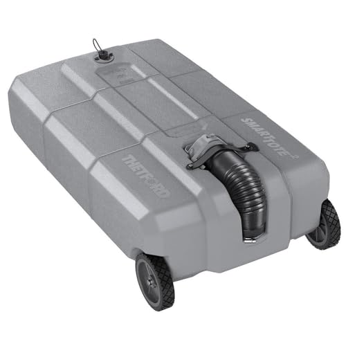 SmartTote2 Portable RV Waste Tote Tank - 2 Wheels - 27-Gallon Capacity - Thetford 40502, Grey & Black