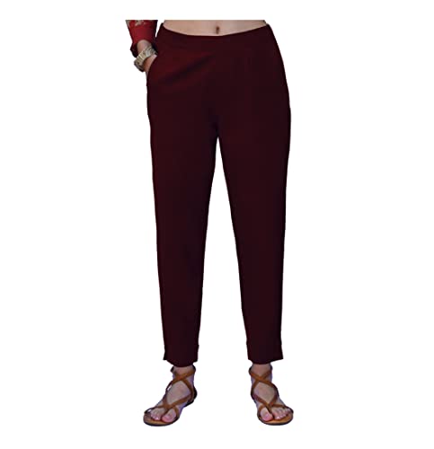 Keya, Women's Pure Cotton Cigarette Pants
