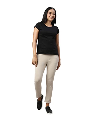 Image of GO COLORS Soft Cotton Blend Printed Jeggings Ankle Length for Women| Breathable, Mid Rise