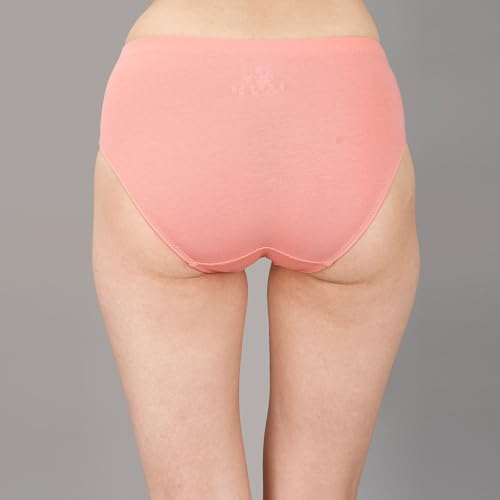 Image of SOIE Women High Rise Full Coverage Solid Colour Cotton Stretch Hipster Panty (Pack of 3)