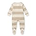 Burt's Bees Baby Boys' Organic Cotton Sleep and Play Footed Pajamas, One-piece Zip Front Romper, Baby Essentials