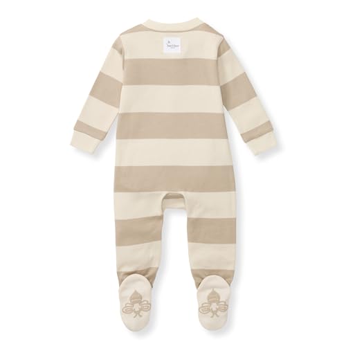 Image of Burt's Bees Baby unisex-baby Sleep & Play, Organic One-piece Romper-jumpsuit Pj, Zip Front Footed Pajama