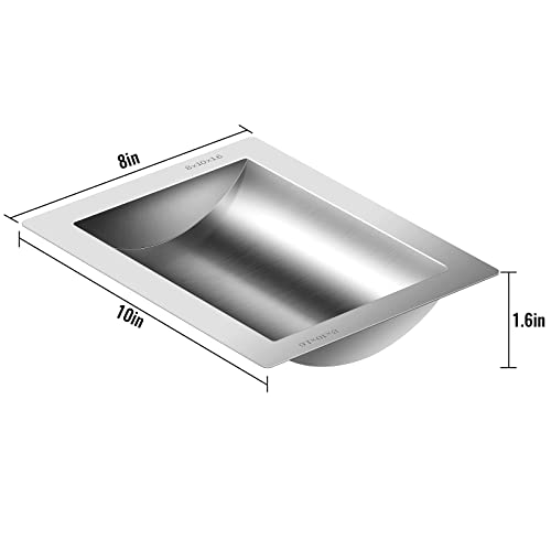 Bandeja para caja registradora de acero inoxidable de 30,5 cm para ventanillas 2