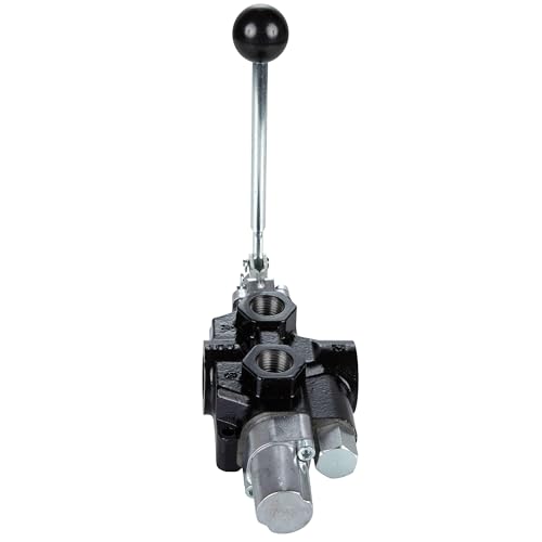 RuggedMade 18 GPM Hydraulic Log Splitter Valve, Auto Return Detent Relief Control Lever 3000 PSI