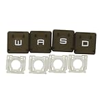 Replacement Keycaps Keys Scissor Clips Hinges for MSI Pulse 17/ Pulse 15 - B13V/B13VFK/B13VGK, MS-1585 MS-158N MS-15K2 MS-17L5 MS-17LN (WASD Keys and Hinges)