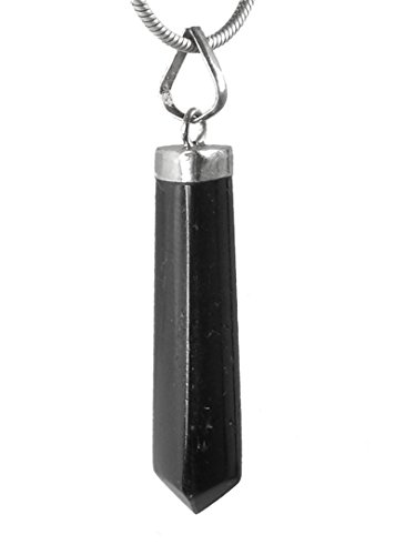 Preisvergleich Produktbild Lebensquelle Plus Schwarzer Turmalin / Schörl polierte Spitze in 925er Silber