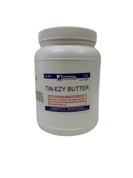 Johnson's TIN-EZY Butter – 4 lb Jar – Fast-Acting Tinning Compound for Radiator Repair – Easy Application – Water-Soluble Residue. AM Worldwide