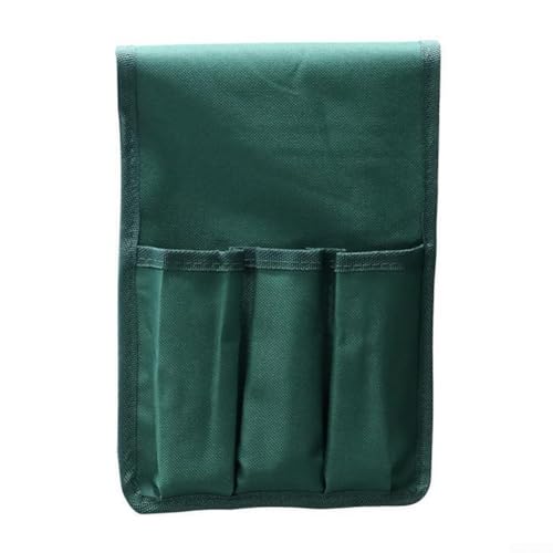 Banc de chaise de jardin pliable avec sac de rangement en tissu Oxford, plusieurs poches pour organiser les outils de jardinage, facile à fixer et à enlever, pour travaux de cour en plein air (S)