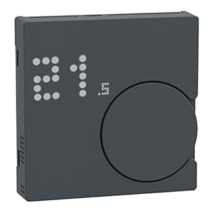 Schneider Electric Merten Smart Home Connected Raumtemperaturregler-Modul, System M, Zigbee, Alexa, Google Home, anthrazit, Artikelnummer MEG5779-0414