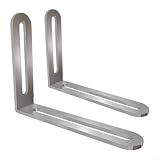 Staffa angolare in acciaio inox per un fissaggio sicuro ad angolo retto in telai da tavolo in legno e supporti per panca (A )