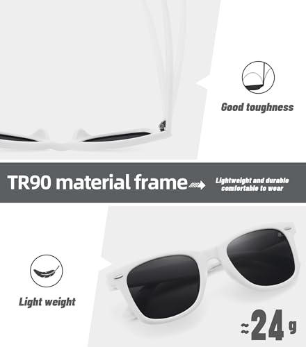 Image of MEETSUN Polarized Sunglasses for Women Men Classic Retro Square Frame Driving Sun Glasses UV Protection
