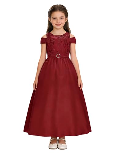 Robe fille demoiselle d'honneur pour baptême mariage fête anniversaire satin