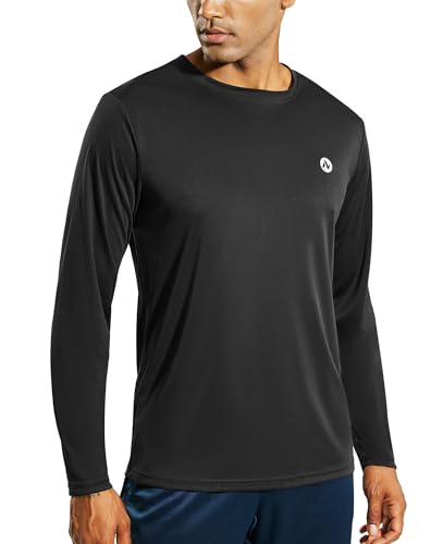 Nepest Mens Athletic Running Dry Fit T-Shirts Workout Gym Short Sleeve Crewneck UPF 50+ UV Sun Protection Active Tee