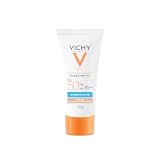 Vichy Capital Soleil Protetor Solar Facial com Cor Efeito Matte 12h Toque Seco Alta Proteção UVA/UVB FPS 50 Controla o Brilho e a Oleosidade Cor 2.0 30g