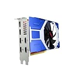 Xynsviu Radeon RX 580 4 GB Grafikkarte, GPU 6 HDMI PC Anschlüsse für Grafikkarten mit Mehreren Bildschirmen, DDR5, DirectX 12, 128-Bit-PCI-Express x16, Grafikkarten（RX580 4G 6HDMI）