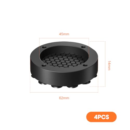 Riisoyu 4 Stück Schwingungsdämpfer Waschmaschine, Universal Waschmaschine Füße Waschmaschine Fußpolster Antirutschmatte Dämpfer Waschmaschine Füße Matte für Waschmaschine Trockner Kühlschrank, Schwarz