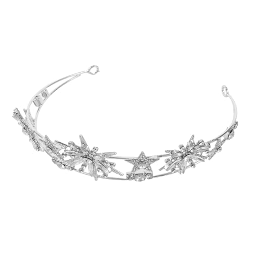 KAILIKETIY スタークラウン 手工芸品の装飾 玄関の飾り グリッターヘッドバンド ジュエリーペンダント アクセサリー陶器 女性のための花のヘアクリップ 太陰暦ペンダント メタル、ラインストーン