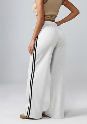 Image of dockstreet Straight Wide fit Long Length Open Bottom Jogger for Women /Trending Multi Pocket Style, Relaxed Casual Pants for Women