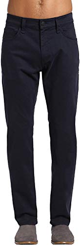 Mavi Zach Men's Straight Leg Pants, Regular Rise Twill Pants for Men, Dark Navy Twill, Dark Blue Work Pants, 30 x 30