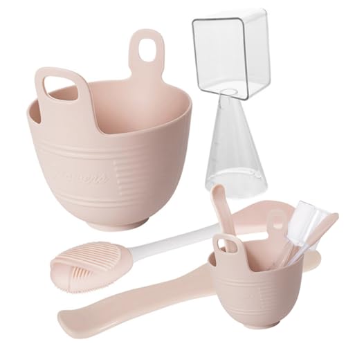 Didiseaon Diy Facial Mask Tools 2 Silicone Mixing Bowls Brush Set for Homemade Face Masks