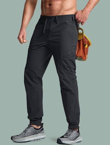 CQR Men's Lightweight Vent Hiking Pants, Water-Resistant & Breathable Sports Outdoor Athletic Pants with Elastic Waist - Image 3