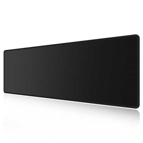 LL-COEUR Tapis de Souris Noir à Bords Cousus 120x40x0,3cm, Grand Tapis de Clavier Gaming Mouse Pad Améliore la Précision et la Vitesse (1200x400x3mm)