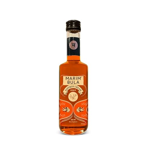 Image of Marimbula Saffron Cream Flavoured Syrup- 250ml Bottle | Suitable For Mocktails, Cocktails, Party Juices, Beverages | Non Alcoholic | Summer Drink Mix | Perfect for Home, Cafe & Restaurant Use