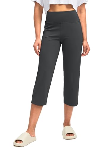 Image of G Gradual Capri Pants for Women High Waist Workout Yoga Pants with Pockets Tummy Control Leggings Crop Straight