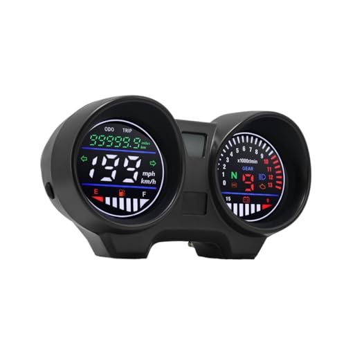 ゲージ オドメーター タコメーター タイタン150 CG150 ファン150 LEDデジタルダッシュボード用オートバイスピードメーターオートバイRPMメーターオートバイ時間カウンター
