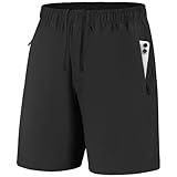 JOVCOVL Herren Sport Shorts Kurz Schnelltrocknend Leicht Atmungsaktiv mit Reißverschlusstaschen Trainingshose für Fitness Joggen