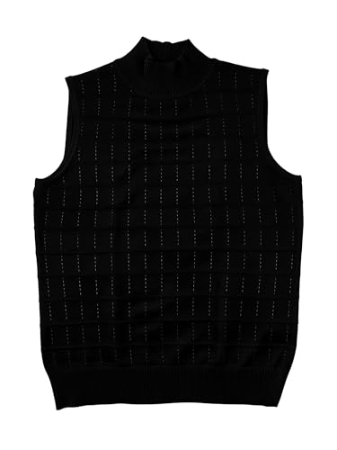Image of INKOFF Sleeveless Mock Neck Turtleneck Knit Tops Women Dressy Casual Sweater Vest Business Work Tank