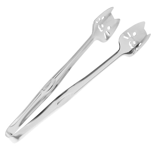 PLAFOPE �X�e�����X���H�ו�����t���邽�߂̃g���O �L�^�N���b�v�t�� ����~�ߋ@�\���K�Ȏ�G�� �p�[�e�B�[��BBQ�ɍœK�ȃx�[�J���[�f�U�[�g�p�T�[�r���O�g���O