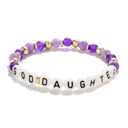 Godmother Proposal Gift, Gifts from Godchild, Goddaughter Gifts, Matching Stretch Beaded Bracelets, FLBR03C3