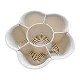 COLLBATH Fraction Hot Pot Plate Hot Pot Sieb Gemüse Serviertablett Hot Pot Servierplatte Abtropffläche Drehtablett Siebschale Unterteiltes Sieb Gemüse Dampfkorb Multi Kunststoff