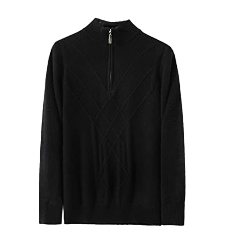 Pull cachemire homme Haitpant noir vêtement hiver chaud en tricot épais L