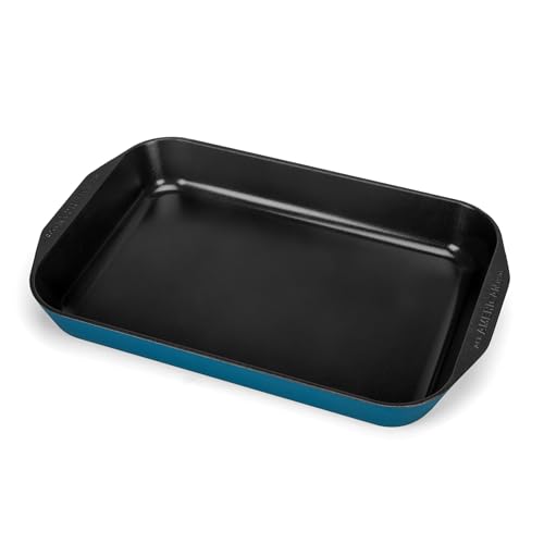 Image of All American 1930 - XL Roast Pan with Ceramic Non-Stick Coating - Berry Blue - Durable & PFAS Free - Designed to Transition from Stovetop to Oven - Made in the USA