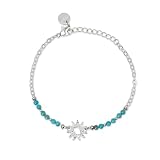 KIDULT - Bracciale Donna - Bracciale con diaspro azzurro e sole - 831222
