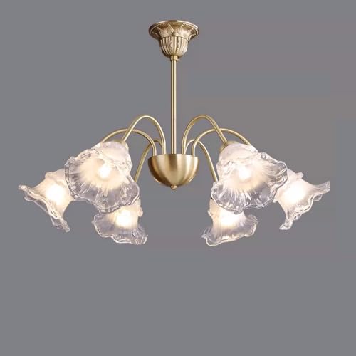 Plafonnier Fleurs en Verre Lampe Vintage pour Rénover et Éclairer la Chambre des Filles