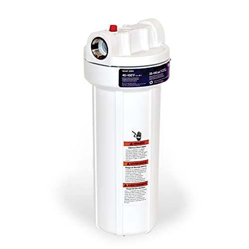 Whirlpool 10\" x 2.5\" Whole House Water Filter Housing, WHKF-DWH, Stainless Steel 3/4\" Inlets, NSF Certified, Filter Not Included, Replacement Filter GD05, WHWC, WHSW, WHPL