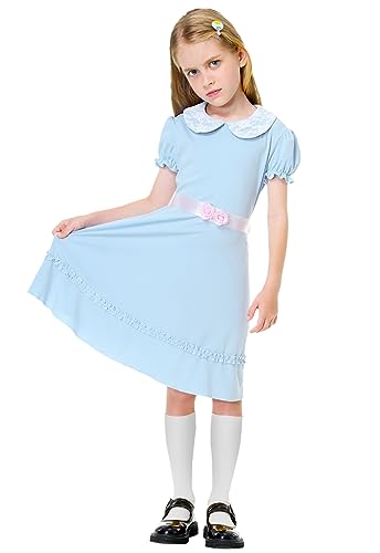 Disfraz azul de manga abullonada para niñas 9-10 años miniatura 3