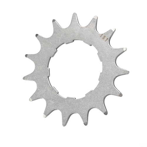 Tidgel Pignon à vitesse unique en acier inoxydable pour chaîne 7/8/9/10/11 vitesses, pignon fixe haute dureté de remplacement 12-18T (15T)
