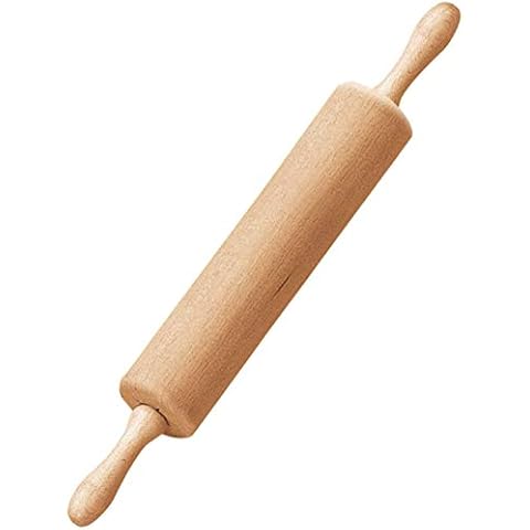 Dr. Oetker Teigroller mit Metallachse, Nudelholz als Backzubehör, Backrolle aus Buchenholz zum Teigrollen - stabil & langlebig (Maße: Ø 6,3 x 44 cm), Menge: 1 Stück Cover