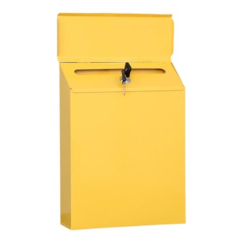 Vintage Iron Mailbox Wall Mounted Locking Mailbox For Garden Fence Patios Front Door Privacy Long Lastingly Iron Mail Container For Patios